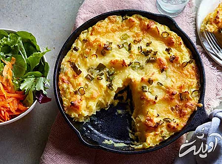 انواع غذا با گوشت چرخ کرده و پنیر پیتزا،غذای ساده برای ناهار با سیب زمینی،گوشت چرخ کرده با سیب زمینی